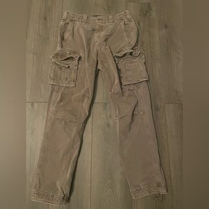 abercrombie and fitch brown cargo pants